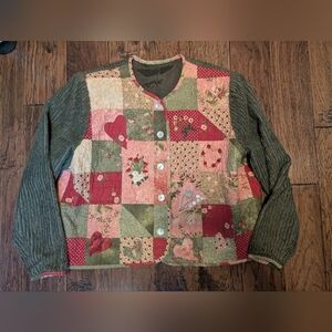 Patchwork Quilted Handmade Sweater Jacket
